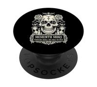 Memento Mori Eucaristía católica Tradicional Latina Misa Calavera PopSockets PopGrip Adhesivo