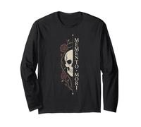 Memento Mori Gothic Rose Arte de Media Cara Oscuro Manga Larga