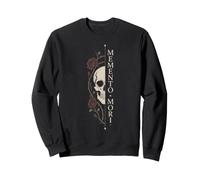 Memento Mori Gothic Rose Arte de Media Cara Oscuro Sudadera