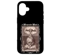 Memento Mori Gótico Cráneo Reloj De Arena Bruja Oscuro Academia Carcasa para iPhone 16