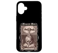 Memento Mori Gótico Cráneo Reloj De Arena Bruja Oscuro Academia Carcasa para iPhone 16 Plus