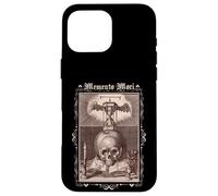 Memento Mori Gótico Cráneo Reloj De Arena Bruja Oscuro Academia Carcasa para iPhone 16 Pro MAX