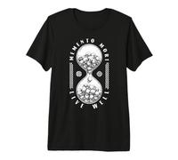 Memento Mori Live Well Skull Reloj de Arena Estoicismo Cráneos Camiseta Premium