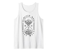 Memento Mori Live Well Skull Reloj de Arena Estoicismo Cráneos Camiseta sin Mangas