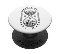 Memento Mori Live Well Skull Reloj de Arena Estoicismo Cráneos PopSockets PopGrip Adhesivo