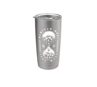 Memento Mori Live Well Skull Reloj de arena Estoicismo Cráneos Vaso térmico de acero inoxidable de doble pared