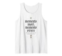 Memento Mori Memento Vivere Cita Latina Filosofía estoica Camiseta sin Mangas