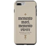 Memento Mori Memento Vivere Cita Latina Filosofía estoica Carcasa para iPhone 7 Plus/8 Plus