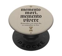 Memento Mori Memento Vivere Cita Latina Filosofía estoica PopSockets PopGrip Adhesivo