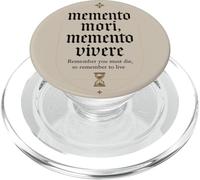 Memento Mori Memento Vivere Cita Latina Filosofía estoica PopSockets PopGrip para MagSafe
