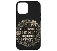 Memento Mori Memento Vivere - Corona Floral con Cita Latina Carcasa para iPhone 12 Mini