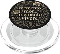 Memento Mori Memento Vivere - Corona Floral con Cita Latina PopSockets PopGrip para MagSafe
