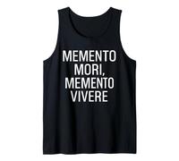 Memento Mori Memento Vivere Estoico Minimalista Latino Camiseta sin Mangas