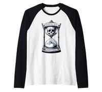 Memento Mori Memento Vivere - Filósofo estoico con diseño de Calavera Camiseta Manga Raglan