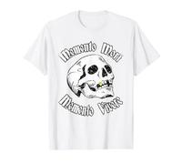 Memento Mori & Memento Vivere Stoic - Calavera de Tatuaje Envejecido Camiseta gráfica económica, Hombre, Blanco, XL