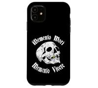 Memento Mori & Memento Vivere Stoic - Calavera de Tatuaje Envejecido Carcasa para iPhone 11