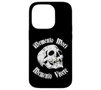 Memento Mori & Memento Vivere Stoic - Calavera de Tatuaje Envejecido Carcasa para iPhone 14 Pro