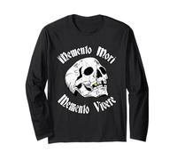 Memento Mori & Memento Vivere Stoic - Calavera de Tatuaje Envejecido Manga Larga
