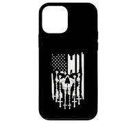 Memento Mori Rosario católico calavera bandera americana Carcasa para iPhone 12 mini