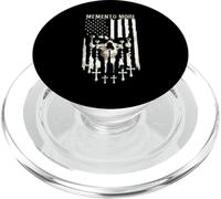 Memento Mori Rosario católico calavera bandera americana PopSockets PopGrip para MagSafe