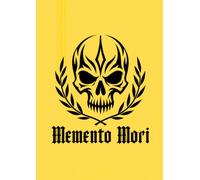 Memento Mori Skull Notebook - Minimal Stoic Philosophy Journal - Gothic Aesthetic Black & White Cover - Death Awareness DA4 Grid Notebook 100 Pagesesign