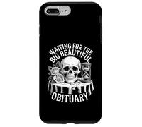 Memento Mori Skull Reloj de Arena Humor Oscuro Gótico Carcasa para iPhone 7 Plus/8 Plus