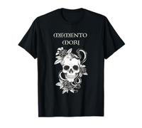 Memento Mori Skull Snake Rose Art, arte gótico, diseño latino Camiseta