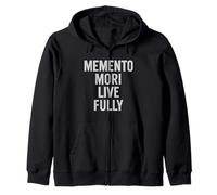 Memento Mori, Vivir plenamente. estoico, Vintage, Cita. Sudadera con Capucha