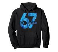 Memes de Kids Meme 6 7 Six Seven Blue Trending Sudadera con Capucha