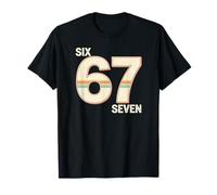 Memes de Kids Meme 6 7 Six Seven Retro Trending Camiseta
