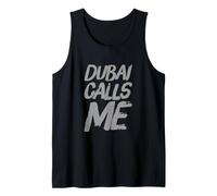 Memes Divertidos de Viajes Eau I Love Dubai Beach Dubai me Llama Camiseta sin Mangas