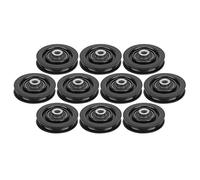 MEMEWOCA 10pcs Nylon Iron Fitness Bearing Pulley, Home Gym Attachments Exercise Strength Training Accessory, Universal Fitness Pulley with Smooth Movement for Health Club and Family Use, Du (90mm)