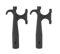 MEMEWOCA 2PCS Nylon Boat Hook Attachment, Black Floating Boat Hook Replacement, Durable Mooring Docking Tool for Yacht Kayak Canoe, with Extension Pole End for Fishing Camping