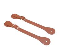 MEMEWOCA Pair of Synthetic Leather Spur Straps, Adjustable Western Cowboy Spur Holder, 22cm Rhinestone Embellished Spur Straps for Equestrian Riding with Secure Fit for Cowboy Boots (Marrón)