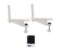 MEMEWOCA Red Profesional de Tenis de Mesa Portátil con Poste Ajustable y Fijación por Tornillo, Juego de Red con Abrazadera para Mesa hasta 5,5 cm (Blanca)