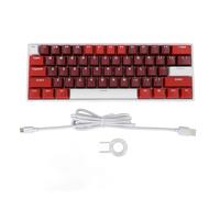 MEMEWOCA Teclado mecánico de 61 Teclas con Interruptor Rojo, Cable USB-C, retroiluminación RGB, diseño Compacto al 60%, diseño ergonómico para Oficina, hogar y Gaming, Compatible con Hot