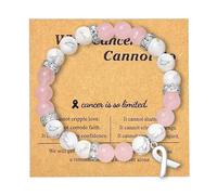 MEMFALL Pulseras inspiradoras de concienciación sobre el cáncer de mama, regalos inspiradores para mujeres, ADJUSTABLE, aleación, No es una piedra preciosa