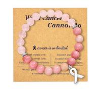MEMFALL Pulseras inspiradoras de concienciación sobre el cáncer de mama, regalos inspiradores para mujeres, ADJUSTABLE, aleación, No es una piedra preciosa