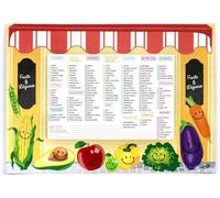 Memo Imán Lista de Compras - 52 hojas desmontables - Surtido de 4 diseños a elegir - Ideal para nevera de cocina - Organizador para compras de alimentos (plato creativo)