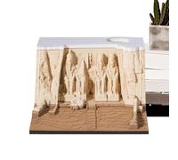 Memo Pads Paper Art Sculpture, Temple-Inspired Desktop Notepad with Pen Holder, Creative Cultural Ornament, Artsy Paper Block for Notes, Record Keeping, Thoughtful Gifting, Home
