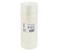 memobe Amex Cinta adhesiva transparente multiusos, para escuela, oficina, trabajo, película adhesiva resistente y duradera, con adhesivo acrílico, rollos adhesivos multiusos, 18 mm x 30 m, 8 unidades