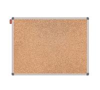 Memobe Tablón de Anuncios de Corcho 120 x 90 cm - Marco de Aluminio - Placa para Colgar Fotos, Notas - Cork Board Natural para Oficina