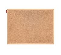 Memobe Tablón de corcho 120 x 90 cm - Tablero de corcho con marco de madera - Placa de corcho para colgar fotos, notas, superficie de corcho natural