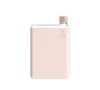 memobottle Paquete A5 (coral pálido) - 25 onzas (750 ml) - Botella, funda de silicona y tapa | Botella de agua delgada para bolsas, junto a libros y portátiles | Tritan sin BPA | Moderno y minimalista