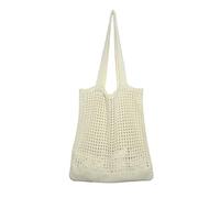 MEMOFYND 1 bolso bandolera tejido albaricoque, bolsa de la compra simple, bolsa de almacenamiento de viaje, bolsa de ocio, bolsa de malla de playa, adecuada para picnics, compras, albaricoque, 41 * 58
