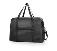 MEMOFYND 1 bolso de mano Airline, bolso de mano con correa para el hombro, bolsa de viaje plegable, bolso impermeable, pequeño bolso de mano, bolso de mano para hombre y mujer (negro), Negro , 47 *