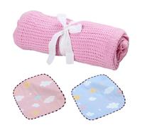 MEMOFYND 1 cubierta rosa y toallitas para saliva, sábanas, toalla de escupir, cubierta de panal para avión