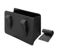 MEMOFYND 1 cubo de basura para coche con 1 bolsa de basura, a prueba de fugas, contenedor plegable portátil (negro)