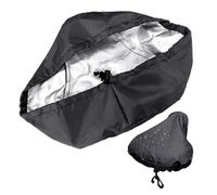 MEMOFYND 1 funda negra para sillín de bicicleta, impermeable, 24 x 27 cm