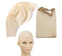 MEMOFYND 1 funda para cabeza calva y 1 red para el cabello, cubierta de látex para la cabeza, cubierta creativa para la cabeza, accesorios para juegos de rol, vestido de mascarada
